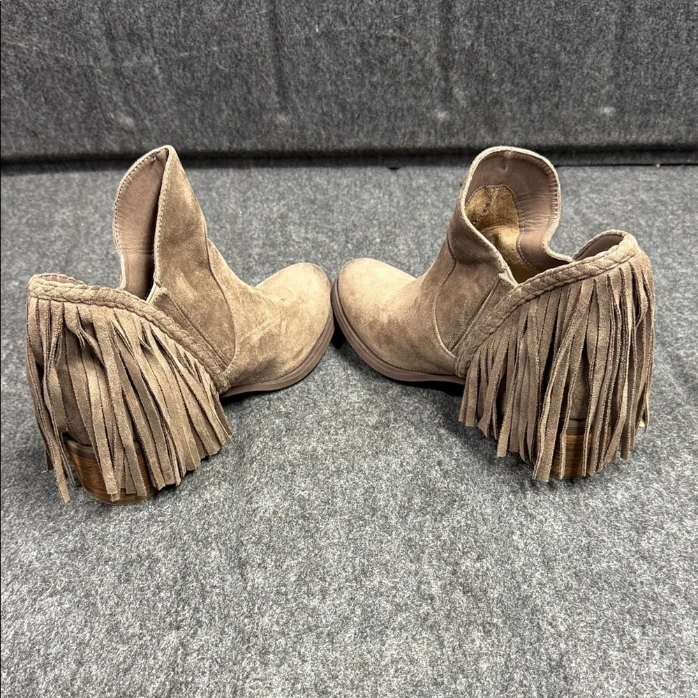 Not Rated Tan Fringe Ankle Booties - Picture 7 of 9